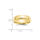 10k Yellow Gold 6mm Standard Weight Comfort Fit Wedding Band Size 8.5