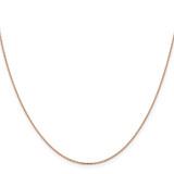 14K Rose Gold 30 inch 1.10mm Diamond-cut Cable with Lobster Clasp Chain