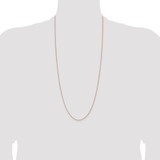 14K Rose Gold 30 inch 1.25mm Solid Polished Spiga with Lobster Clasp Chain