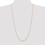 14K Rose Gold 30 inch 1.5mm Diamond-cut Man Made Rope with Lobster Clasp Chain