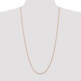 14K Rose Gold 30 inch 1.8mm Diamond-cut Man Made Rope with Lobster Clasp Chain