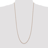 14K Rose Gold 30 inch 1mm Box Link with Lobster Clasp Chain