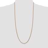 14K Rose Gold 30 inch 2.1mm Diamond-cut Spiga with Lobster Clasp Chain