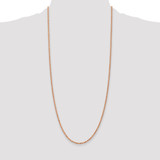 14K Rose Gold 30 inch 2.25mm Diamond-cut Rope with Lobster Clasp Chain