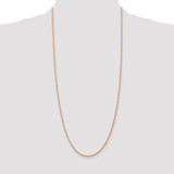 14K Rose Gold 30 inch 2mm Diamond-cut Rope with Lobster Clasp Chain