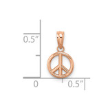 14K Rose Gold 3-D Peace Symbol Charm - K7-190EB607-2745