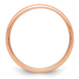 14k Rose Gold 3mm Half-Round Wedding Band Size 4