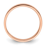 14k Rose Gold 3mm Lightweight Flat Wedding Band Size 6