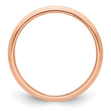 14k Rose Gold 3mm Milgrain Half-Round Wedding Band Size 11
