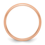 14k Rose Gold 4mm Half Round Wedding Band Size 8.5