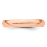 14k Rose Gold 4mm Half Round Wedding Band Size 8.5
