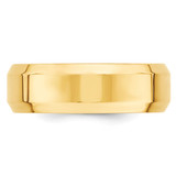 10k Yellow Gold 7mm Beveled Edge Comfort Fit Wedding Band Size 12