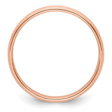 14k Rose Gold 4mm Milgrain Half-Round Wedding Band Size 7