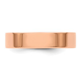 14k Rose Gold 5mm Lightweight Flat Wedding Band Size 8