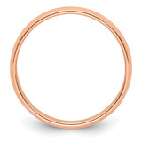 14k Rose Gold 5mm Milgrain Half-Round Wedding Band Size 7