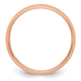 14k Rose Gold 6mm Half Round Wedding Band Size 8.5