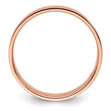 14k Rose Gold 6mm Lightweight Flat Wedding Band Size 11