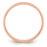 14k Rose Gold 6mm Lightweight Half Round Wedding Band Size 10.5