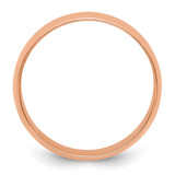 14k Rose Gold 7mm LTW Half Round Band Size 11