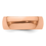 14k Rose Gold 7mm LTW Half Round Band Size 9