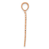 14K Rose Gold Angel Wing Pendant