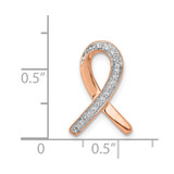 14k Rose Gold Diamond Awareness Chain Slide