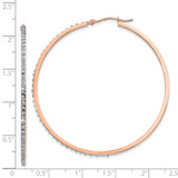 14k Rose Gold Diamond Fascination Round Hinged Hoop Earrings - DF-3E363F70-7537