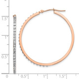 14k Rose Gold Diamond Fascination Round Hinged Hoop Earrings - DF-E746C9C2-7196