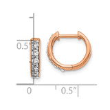 14k Rose Gold Diamond Hinged Hoop Earrings - EM-787F4FDD-3561