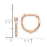 14k Rose Gold Diamond Hinged Hoop Earrings - EM-84B8E679-4920
