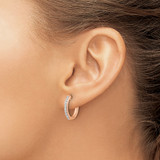 14k Rose Gold Diamond Hinged Hoop Earrings - EM-C3D7DFCC-8194