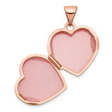 14k Rose Gold Floral 15mm Heart Locket