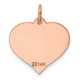 14k Rose Gold Heart Disc Charm - XR-51A8533B-4815