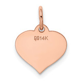 14k Rose Gold Heart Disc Charm - XR-947D94F0-3127