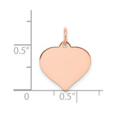 14k Rose Gold Heart Disc Charm - XR-AE4C931B-8690