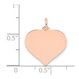 14k Rose Gold Heart Disc Charm - XR-D23C5E5F-7543