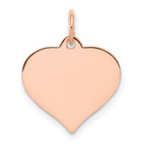 14k Rose Gold Heart Disc Charm - XR-D75EFD66-3780