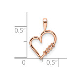 14k Rose Gold Heart Pendant Mounting - PM-A4D292E6-1076