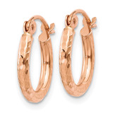 14k Rose Gold Lightweight Diamond-cut Hoop Earrings - TF-B0477A0D-5124