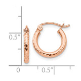 14k Rose Gold Lightweight Diamond-cut Hoop Earrings - TF-B0477A0D-5124