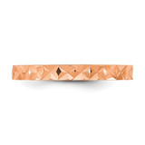 14K Rose Gold Madi K Diamond-cut Design 2mm Flat Band Size 3 Baby / Children's Ring