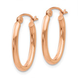 14k Rose Gold Oval Hoop Earrings - TF-CD9DF9B3-9720