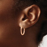 14k Rose Gold Oval Hoop Earrings - TF-CD9DF9B3-9720
