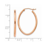 14k Rose Gold Oval Hoop Earrings - TF-FCF7EF2E-8849