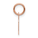 14k Rose Gold Plain .011 Gauge Engraveable Heart Disc Charm - XR-C62D1CBA-4484