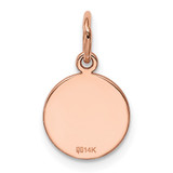 14k Rose Gold Plain .013 Gauge Circular Engraveable Disc Charm - XR-C5609B75-6191