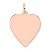 14k Rose Gold Plain .013 Gauge Engraveable Heart Disc Charm - XR-184B89F8-4283