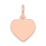 14k Rose Gold Plain .013 Gauge Engraveable Heart Disc Charm - XR-909587FB-2825