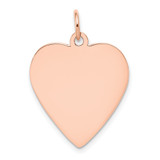 14k Rose Gold Plain .018 Gauge Engraveable Heart Disc Charm - XR-4B846240-6212