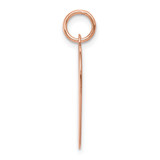 14k Rose Gold Plain .027 Gauge Engraveable Heart Disc Charm - XR-62A6C3FA-9454